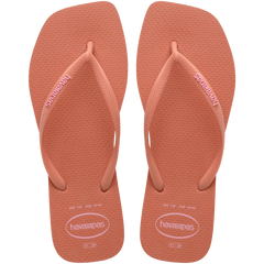 Women's Slim Square Logo Pop Up Flip Flops